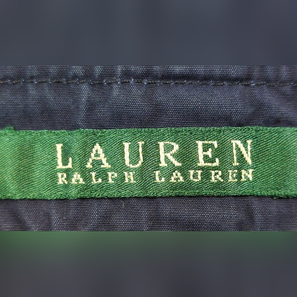 Lauren Ralph Lauren Capris Womens Size 8 Navy Blue Flat Front 100% Cotton Crop - Picture 7 of 9